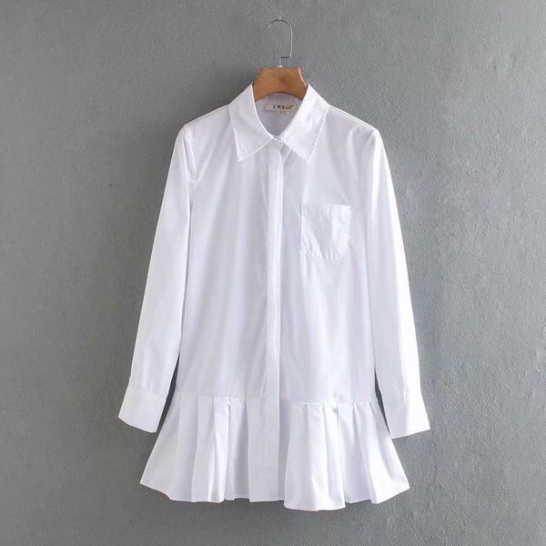 casual dresses 2021 women solid color hem pleated white mini dress elegant long sleeve chic vestidos business clothing 3532, Black;gray
casual dresses 2021 women solid color hem pleated white mini dress elegant long sleeve chic vestidos business clothing 3532, Black;gray