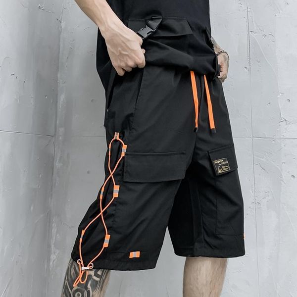 summer half pants men cargo short black color high street korean style men's shorts, White;black
summer half pants men cargo short black color high street korean style men's shorts, White;black