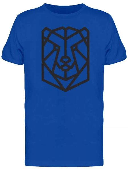 geometric bear head logo tee men's -image by shutterstock, White;black 
geometric bear head logo tee men's -image by shutterstock, White;black