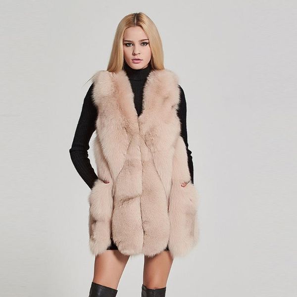 women's fur & faux story real vest luxury natural gilet winter warm waistcoat lady fashion 17218a, Black
women's fur & faux story real vest luxury natural gilet winter warm waistcoat lady fashion 17218a, Black