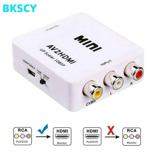 audio cables & connectors bkscy av to video converter box av2 rca cvbs adapter for hdtv tv ps3 ps4 pc dvd xbox projector
audio cables & connectors bkscy av to video converter box av2 rca cvbs adapter for hdtv tv ps3 ps4 pc dvd xbox projector