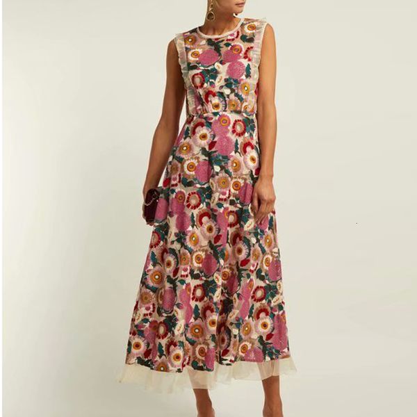 runway frizzy tulle seam retro printing thin flowers dress women of quality, Black;gray
runway frizzy tulle seam retro printing thin flowers dress women of quality, Black;gray