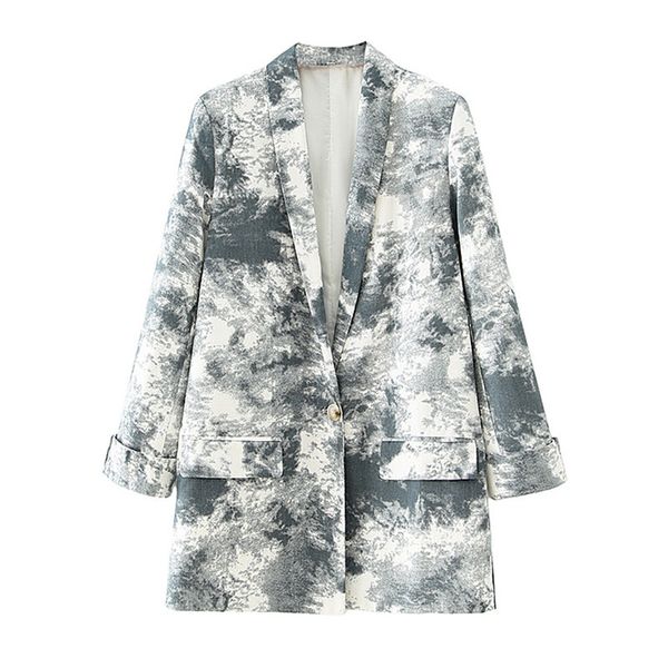 autumn stylish tie-dye blazer coat single button long sleeve pockets female blazers jacket outerwear chic 210430, White;black
autumn stylish tie-dye blazer coat single button long sleeve pockets female blazers jacket outerwear chic 210430, White;black