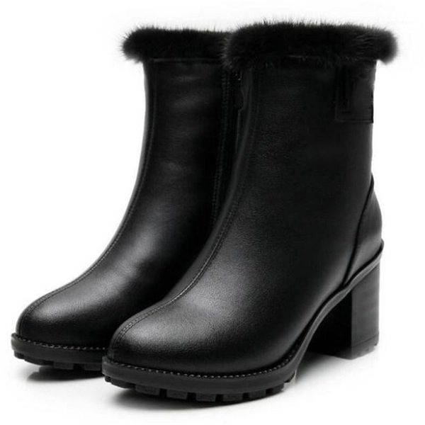 boots autumn winter shoes woman real fur decoration cow leather fashion high heeled plus velvet warm snow1, Black
boots autumn winter shoes woman real fur decoration cow leather fashion high heeled plus velvet warm snow1, Black