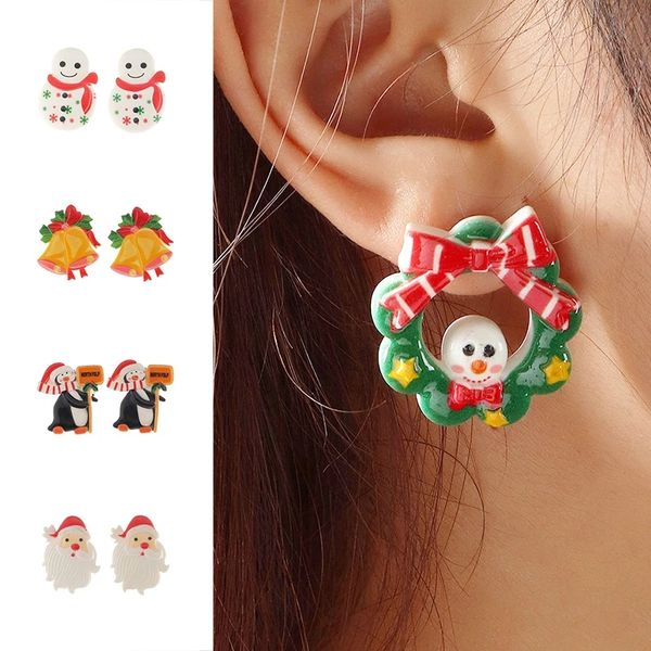 christmas cute earrings santa claus elk resin earrings female sweet lovely snowman earrings ear studs for friend jewelry gifts, Golden;silver
christmas cute earrings santa claus elk resin earrings female sweet lovely snowman earrings ear studs for friend jewelry gifts, Golden;silver