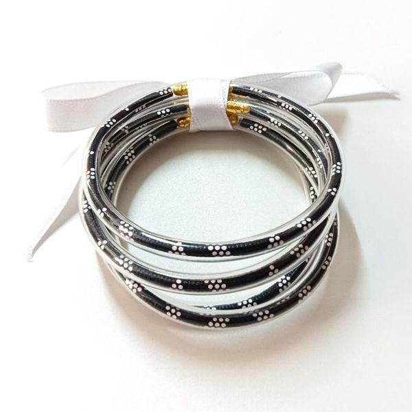 bangle all weather a set bangles stack silicone plastic beads jelly bracelet for women bowknot friendship glitter, Black
bangle all weather a set bangles stack silicone plastic beads jelly bracelet for women bowknot friendship glitter, Black