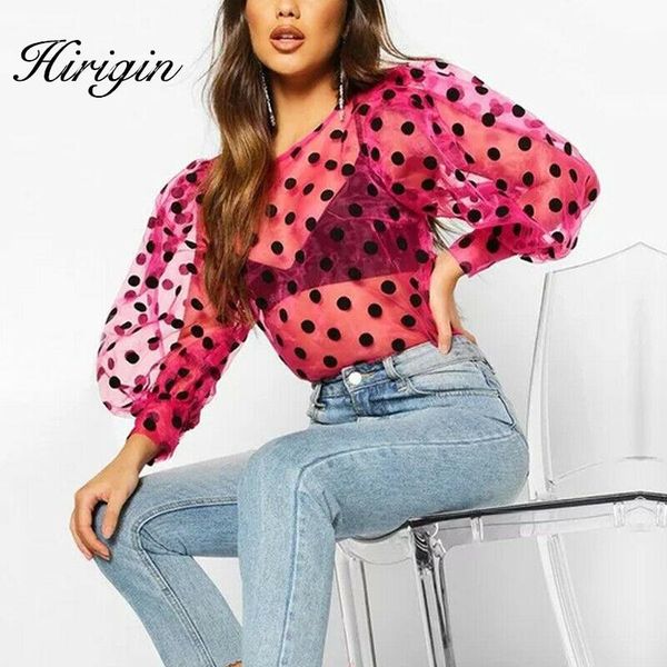 women's blouses & shirts fashion womens sheer mesh see through blouse shirt ladies polka dot o neck casual party club clothing sli, White
women's blouses & shirts fashion womens sheer mesh see through blouse shirt ladies polka dot o neck casual party club clothing sli, White