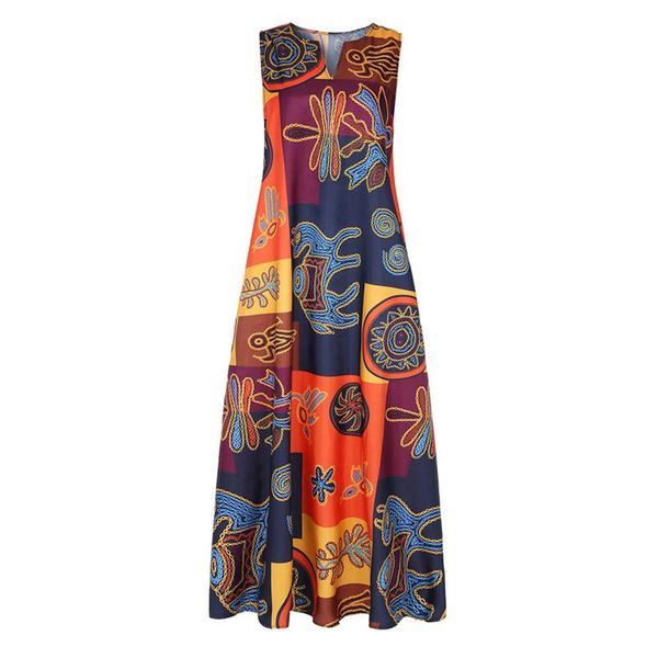 casual dresses s-5xl size women summer bohemian dress print daily sleeveless pocket vintage v neck maxi female fashion vestidos, Black;gray
casual dresses s-5xl size women summer bohemian dress print daily sleeveless pocket vintage v neck maxi female fashion vestidos, Black;gray