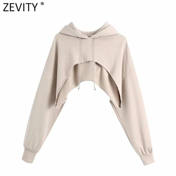 zevity women fashion hem irregular sleeve hooded sweatshirt female chic design high street pullovers short hoodies h521 210809, Black
zevity women fashion hem irregular sleeve hooded sweatshirt female chic design high street pullovers short hoodies h521 210809, Black