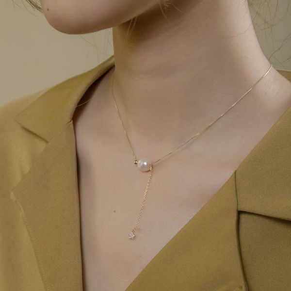 chains ten inner single simple freshwater pearl necklace 14 k package golden hand made joker small pure and fresh clavicle chain, Silver
chains ten inner single simple freshwater pearl necklace 14 k package golden hand made joker small pure and fresh clavicle chain, Silver