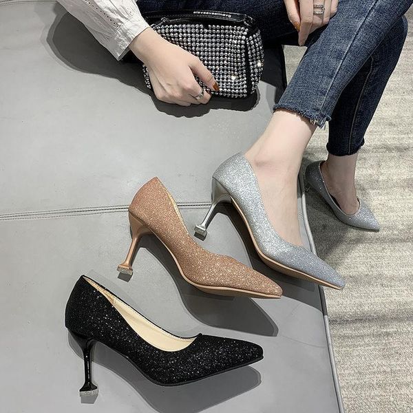 dress shoes luxury bling crystal buckle pumps women spring vintage pointed toe high heels 8 cm lady elegant evening party, Black
dress shoes luxury bling crystal buckle pumps women spring vintage pointed toe high heels 8 cm lady elegant evening party, Black