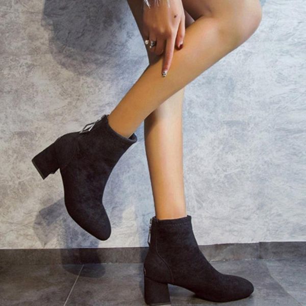 boots women's ankle socks elastic fabric fashion winter crystal padent ladies round toe high hoof heels botas mujer, Black
boots women's ankle socks elastic fabric fashion winter crystal padent ladies round toe high hoof heels botas mujer, Black