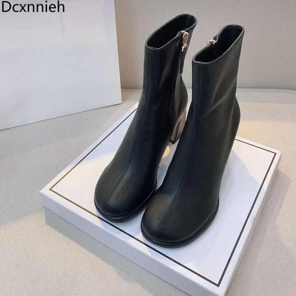 boots yellow genuine leather round toe women's ankle chunky high heel women mujer short motorcycle zapatos 2021, Black
boots yellow genuine leather round toe women's ankle chunky high heel women mujer short motorcycle zapatos 2021, Black