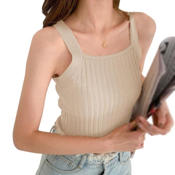 women's tanks & camis women square neck sleeveless knitted tank casual vest summer basic, White
women's tanks & camis women square neck sleeveless knitted tank casual vest summer basic, White