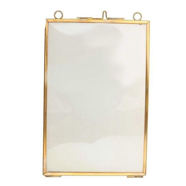 vintage hanging metal po frame + glass and 2 side gold transparent frames 
vintage hanging metal po frame + glass and 2 side gold transparent frames