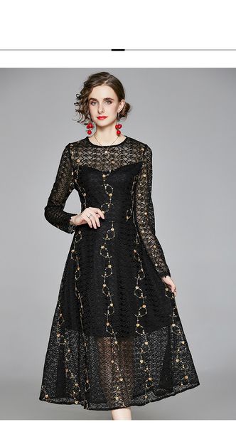 black skirt slimming 2021 european and american cross-border dresses lapel long sleeve retro print skirts spring, Black;pink
black skirt slimming 2021 european and american cross-border dresses lapel long sleeve retro print skirts spring, Black;pink