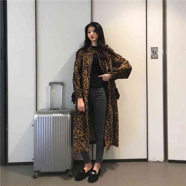 women's trench coats female casual leopard trench coat oversize vintage spring jacket outward clothing f26 6l20, Tan;black
women's trench coats female casual leopard trench coat oversize vintage spring jacket outward clothing f26 6l20, Tan;black