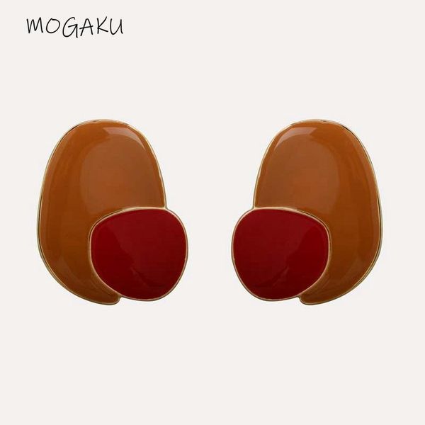 stud mogaku enamel women's earrings trendy ladies party wedding concise jewelry irregular accessories, Golden;silver
stud mogaku enamel women's earrings trendy ladies party wedding concise jewelry irregular accessories, Golden;silver