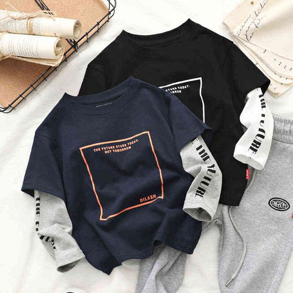 100-140cm height new autumn false two pieces letter patchwork boys fashion cotton t-shirt boys spring autumn clothing g1209, Blue
100-140cm height new autumn false two pieces letter patchwork boys fashion cotton t-shirt boys spring autumn clothing g1209, Blue