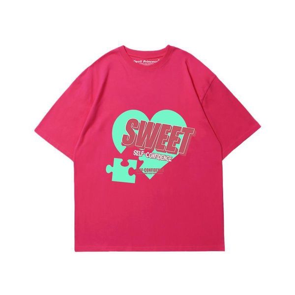 women's t-shirt summer korean style women clothes sweet confidence harajuku womens clothing rose red love graphic, White
women's t-shirt summer korean style women clothes sweet confidence harajuku womens clothing rose red love graphic, White