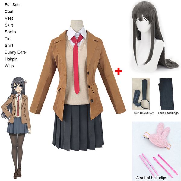 theme costume 2021 new anime sakurajima mai cosplay costume rascal does not dream of bunny girl senpai mai cosplay wig and bunny ears, Black;red
theme costume 2021 new anime sakurajima mai cosplay costume rascal does not dream of bunny girl senpai mai cosplay wig and bunny ears, Black;red
