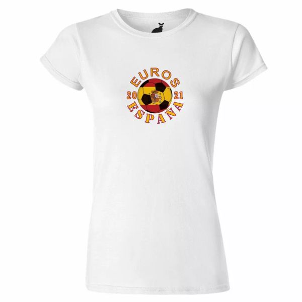 Spain Euros 2021 Ball WOMENS T SHIRT Spanish football fan European supporter, White;black
Spain Euros 2021 Ball WOMENS T SHIRT Spanish football fan European supporter, White;black