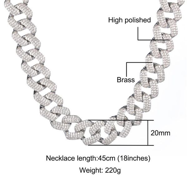 chains hip hop 20mm cz 3 row heavy shine cuban prong chain bracelet necklaces iced out zirconia choker for men women jewelry, Silver
chains hip hop 20mm cz 3 row heavy shine cuban prong chain bracelet necklaces iced out zirconia choker for men women jewelry, Silver