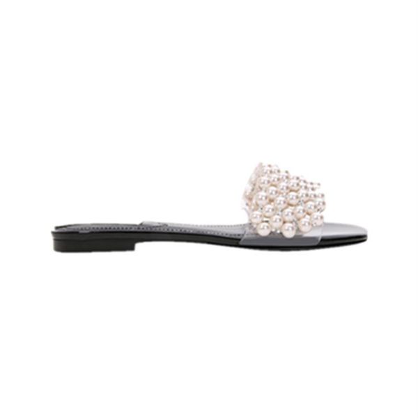 fashion 2021 summer ladies slippers and sandals pvc with pearls flat heel women slides, Black
fashion 2021 summer ladies slippers and sandals pvc with pearls flat heel women slides, Black