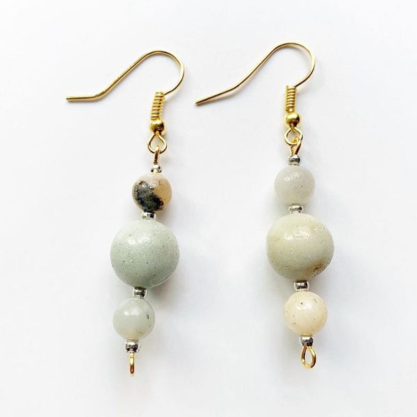 natural amazonite stone beads earrings drop vintage dangle crystal for girls women creative balls 1 pair & chandelier, Silver
natural amazonite stone beads earrings drop vintage dangle crystal for girls women creative balls 1 pair & chandelier, Silver