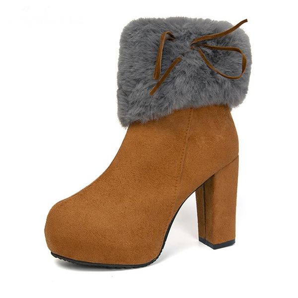 boots women's 2021 autumn and winter european american wool thick heel high-heeled suede is fashionable versatile, Black
boots women's 2021 autumn and winter european american wool thick heel high-heeled suede is fashionable versatile, Black