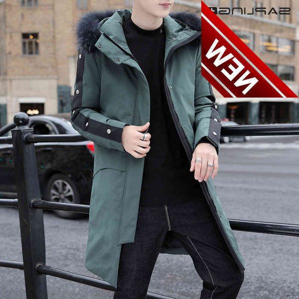 winter new long casual down jackets men's padded jacket male mid-length fashion hooded warm coat big fur collar parkas, Black
winter new long casual down jackets men's padded jacket male mid-length fashion hooded warm coat big fur collar parkas, Black
