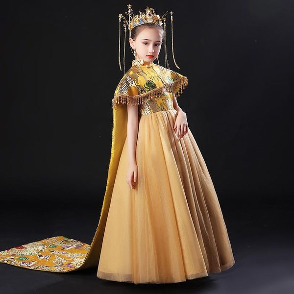 girl traditional chinese dress kids qipao satin embroidery wedding cheongsam children oriental style dresses robe chinoise ethnic clothing, Red
girl traditional chinese dress kids qipao satin embroidery wedding cheongsam children oriental style dresses robe chinoise ethnic clothing, Red