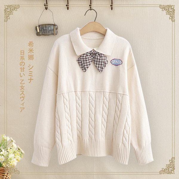 women's sweaters lapel sweater casual knitted bottoming solid color harajuku fall 2021 women, White;black
women's sweaters lapel sweater casual knitted bottoming solid color harajuku fall 2021 women, White;black