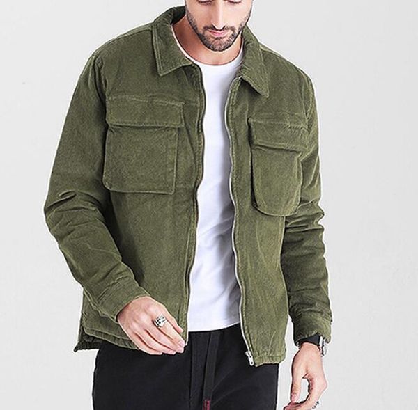men's jackets men fashion corduroy jacket trend solid color long sleeve cardigan zipper thicken outerwear designer male loose coa, Black;brown
men's jackets men fashion corduroy jacket trend solid color long sleeve cardigan zipper thicken outerwear designer male loose coa, Black;brown