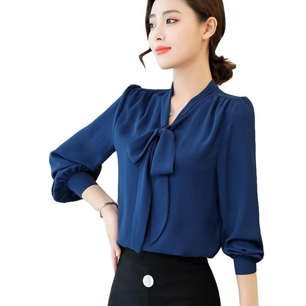 women's blouses & shirts 2021 spring chiffon shirt women casual fashion long sleeve bow solid color slim office female blouse plus size, White
women's blouses & shirts 2021 spring chiffon shirt women casual fashion long sleeve bow solid color slim office female blouse plus size, White