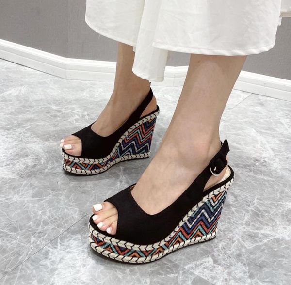 sandals wedges platform peep toe lady shoes buckle strap high heels women thick soled fashion summer sandalias, Black
sandals wedges platform peep toe lady shoes buckle strap high heels women thick soled fashion summer sandalias, Black