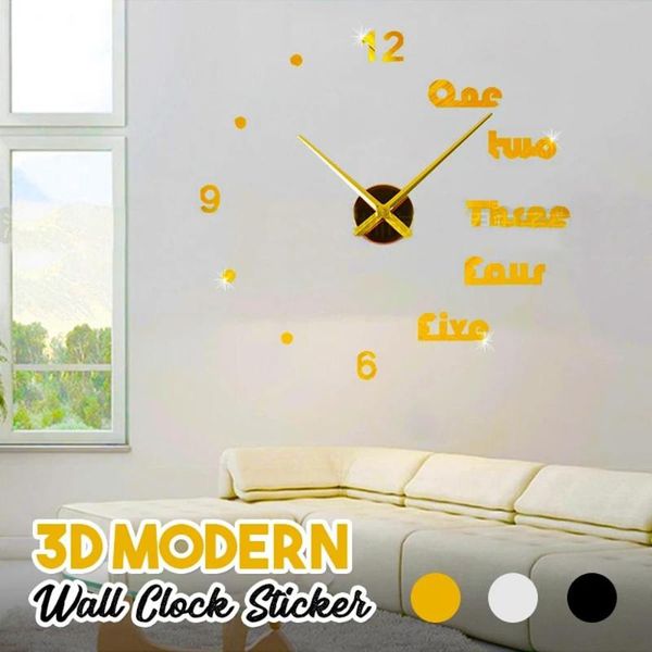 wall clocks diy large clock modern design 3d sticker silent home decor living room acrylic quartz horloge
wall clocks diy large clock modern design 3d sticker silent home decor living room acrylic quartz horloge