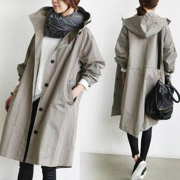 women's jackets women korean plus size elegant loose casual hooded trench coat ladies outdoor warm parkas jacket 2021, Black;brown
women's jackets women korean plus size elegant loose casual hooded trench coat ladies outdoor warm parkas jacket 2021, Black;brown