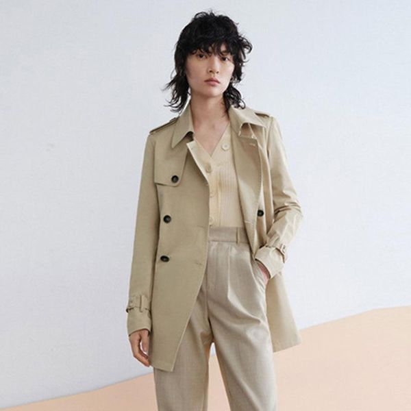 women's trench coats clothing solid windbreaker patchwork short autumn coat pockets button sashes winter woman 2021, Tan;black
women's trench coats clothing solid windbreaker patchwork short autumn coat pockets button sashes winter woman 2021, Tan;black