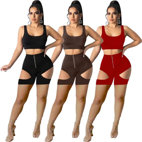 rstylish 2021 summer outfits hollow out two piece set vest crop biker shorts for women clubwear matching women's tracksuits, Gray
rstylish 2021 summer outfits hollow out two piece set vest crop biker shorts for women clubwear matching women's tracksuits, Gray