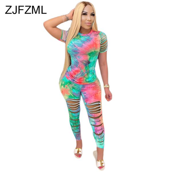 rainbow tie dye hole two piece sweatsuit women's set o neck short sleeve t shirt and fitness legging pant plus size club outfit 210520, White
rainbow tie dye hole two piece sweatsuit women's set o neck short sleeve t shirt and fitness legging pant plus size club outfit 210520, White