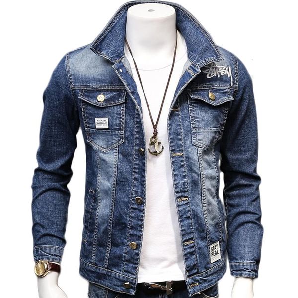 men's jackets nice spring and autumn fashion denim jacket embroidered slim cotton men lapel long sleeve pilot, Black;brown
men's jackets nice spring and autumn fashion denim jacket embroidered slim cotton men lapel long sleeve pilot, Black;brown