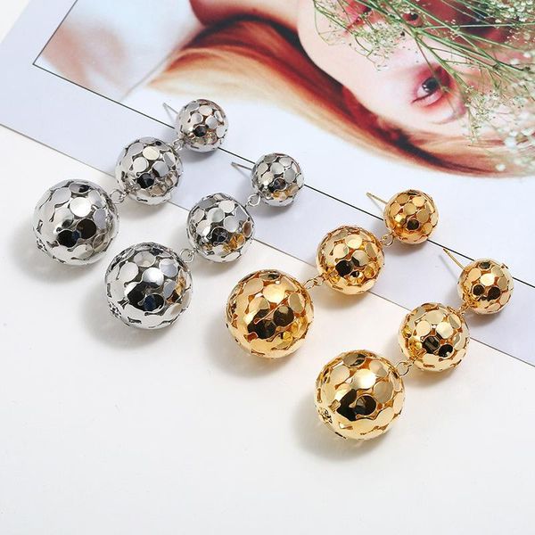 old color metal ball earrings for women long dangle earring statement drop earing vintage bold punk jewelry, Silver
old color metal ball earrings for women long dangle earring statement drop earing vintage bold punk jewelry, Silver
