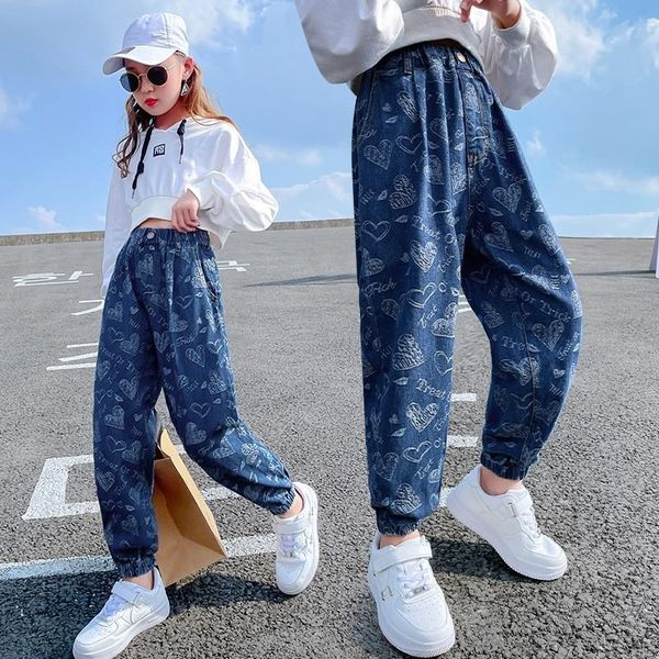 jeans 2021 spring and autumn girls cartoon love printing fashion casual pants elastic waist girl trousers 4 6 8 years old, Blue
jeans 2021 spring and autumn girls cartoon love printing fashion casual pants elastic waist girl trousers 4 6 8 years old, Blue