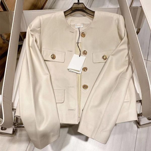 women's wool & blends 2021 autumn winter high ended beige white leather women fashion clothes elegant clothing jacket coats s m l size, Black
women's wool & blends 2021 autumn winter high ended beige white leather women fashion clothes elegant clothing jacket coats s m l size, Black