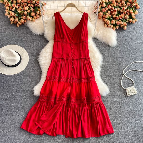 summer indie folk red embroidered midi dress v-neck sleeveless hollow out beach vestidos casual a-line robe 2021 fashion, Black;gray
summer indie folk red embroidered midi dress v-neck sleeveless hollow out beach vestidos casual a-line robe 2021 fashion, Black;gray