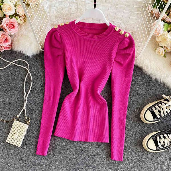 women's t-shirt -jersey de manga larga para mujer, jersey punto con abombada y botones slidos rrzk, White
women's t-shirt -jersey de manga larga para mujer, jersey punto con abombada y botones slidos rrzk, White
