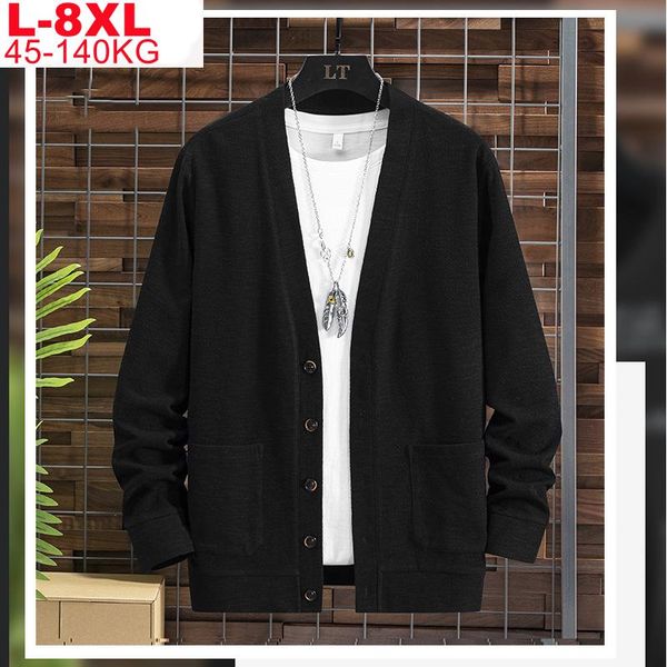 men's sweaters big 140kg spring autumn plus size knitted cardigan jacket casual sweater black loose oversized buttons 6xl 7xl 8xl, White;black
men's sweaters big 140kg spring autumn plus size knitted cardigan jacket casual sweater black loose oversized buttons 6xl 7xl 8xl, White;black