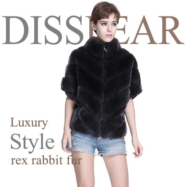 women's fur & faux women real rex vest short female winter genuine jacket overcoat waistcoat fashion gilet ladies natural coats, Black
women's fur & faux women real rex vest short female winter genuine jacket overcoat waistcoat fashion gilet ladies natural coats, Black