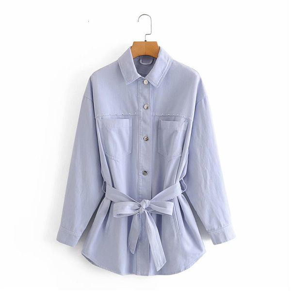 women's jackets autumn women casual za blue fashion rivet jacket female stylish single breasted slim outwear with belt femme tapg, Black;brown
women's jackets autumn women casual za blue fashion rivet jacket female stylish single breasted slim outwear with belt femme tapg, Black;brown